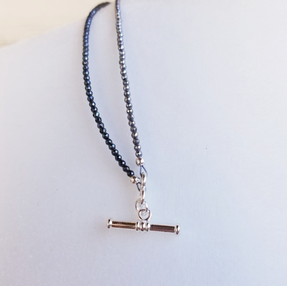 Hematite Double Row Layering Necklace - Picture 5 of 7